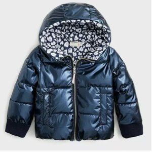 Crewcuts Girls' reversible metallic puffer jacket with PrimaLoft, Size 6-7